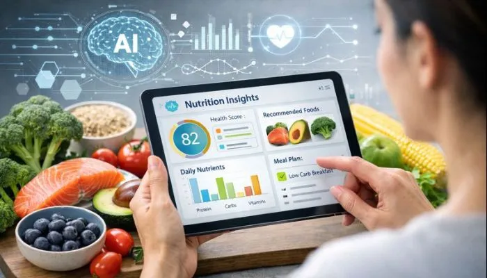 Personalized nutrition trends showing how AI helps people choose healthier food based on data